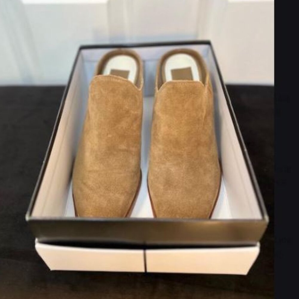 Dolce Vita Western Suede Heeled Mules in Brown from Anthropologie - Size 9 - NWT - Picture 6 of 13